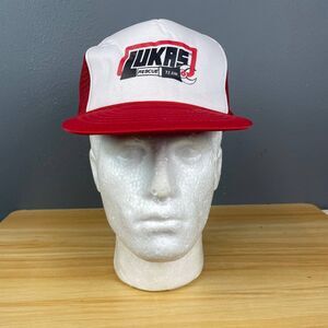VTG Lukas Rescue Team Men's Red & White Trucker Mesh Snapback Cap Outdoor